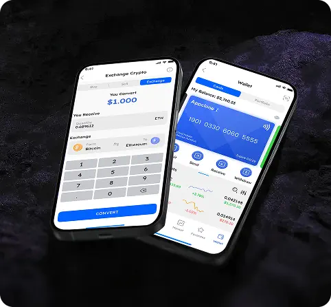 User interface of a  crypto exchange built by Fourcrypt